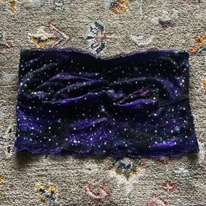 PINK L Galaxy Rhinestone Bandeau